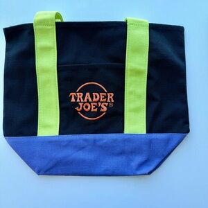 Trader Joe’s Mini Canvas Tote Bag | Trick or Treat Collection | Black Multicolor